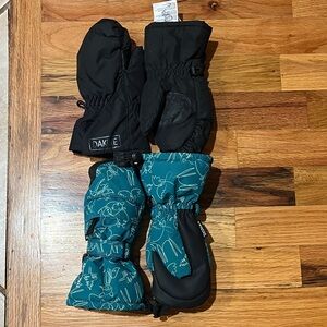 Two Pair Kids Mittens- Toddler large